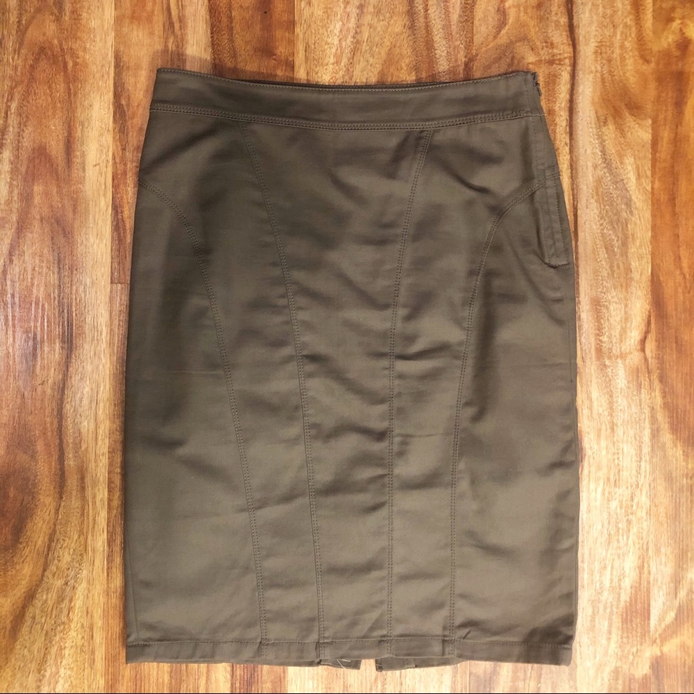 Ann Taylor olive green pencil skirt